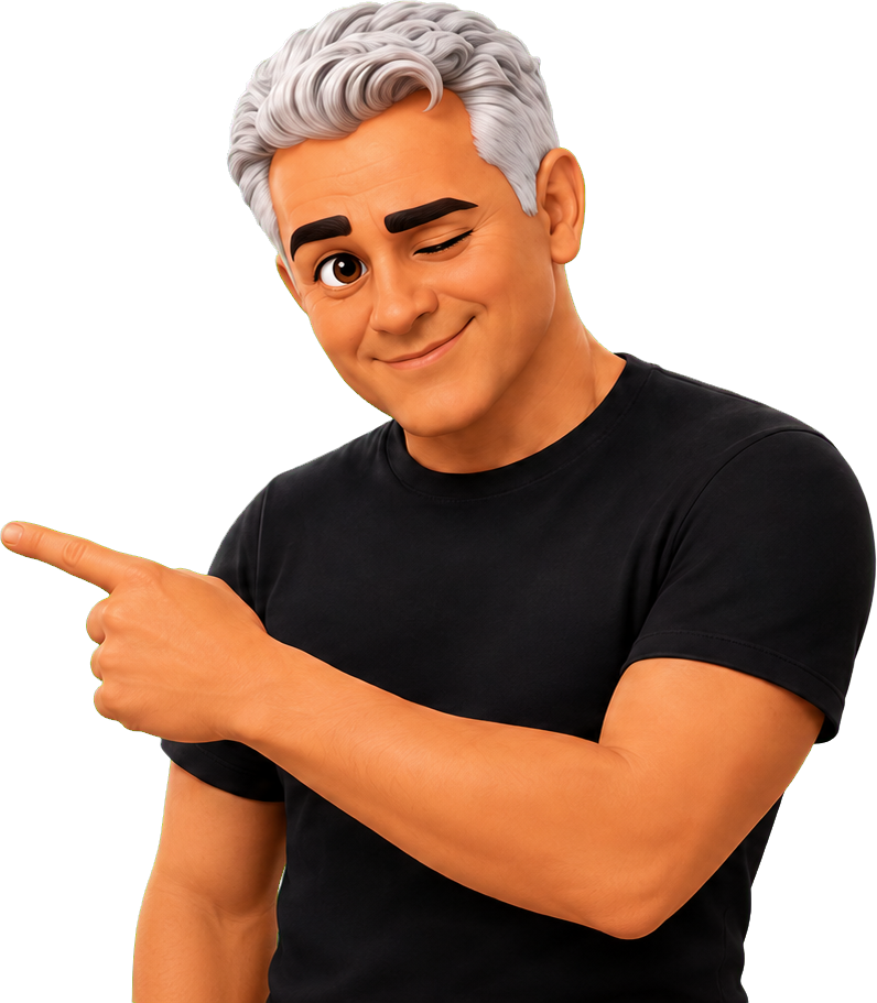 Illustrated David Mantegh pointing toward the approach panels